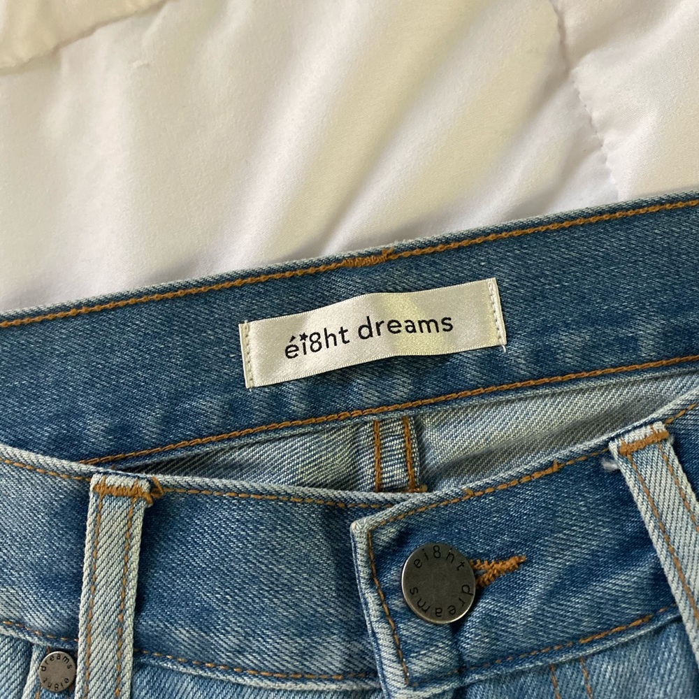 High Rise Patch Work Straight Jeans - image 3